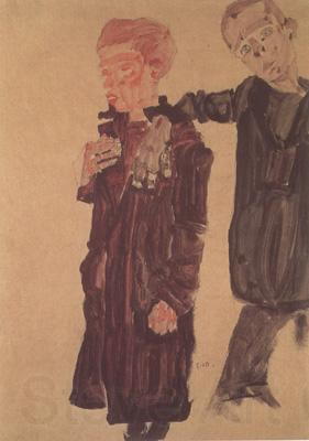 Egon Schiele Two Guttersnipes (mk12) Norge oil painting art
